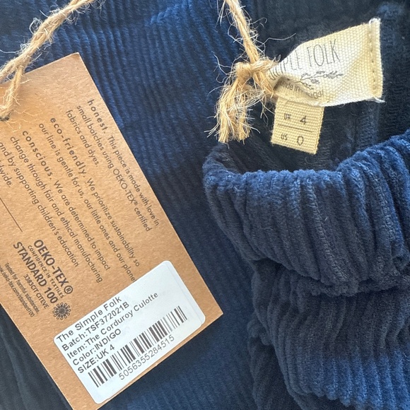 The Simple Folk Corduroy Culotte - Picture 3 of 7